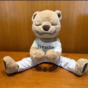 Meddy Teddy Plush Yoga Bear Toy - Tan and White